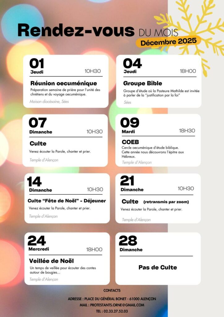 Programme décembre 2025